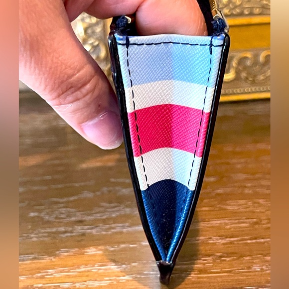 Kate Spade Carsen Crossbody Bag LaurelWay Striped Multicolor Vinyl Purse & coinp - Picture 5 of 12